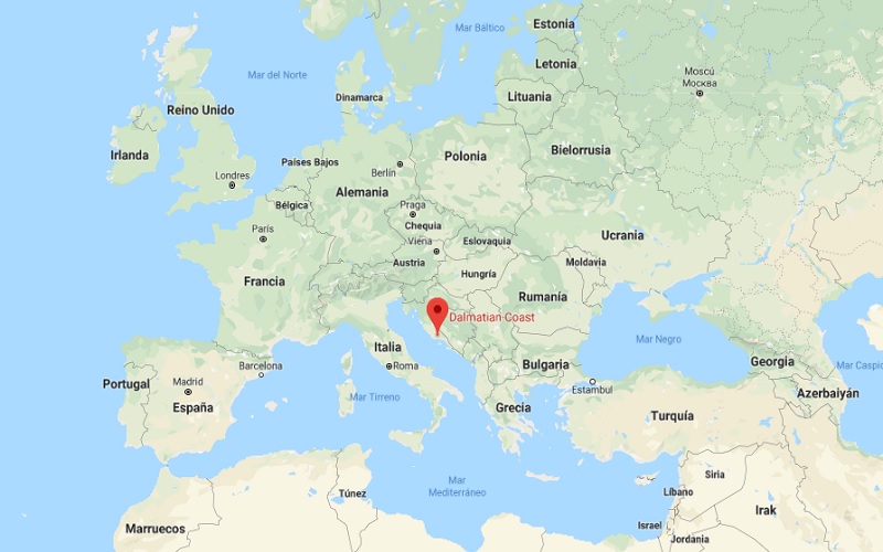 dalmatia croatia map